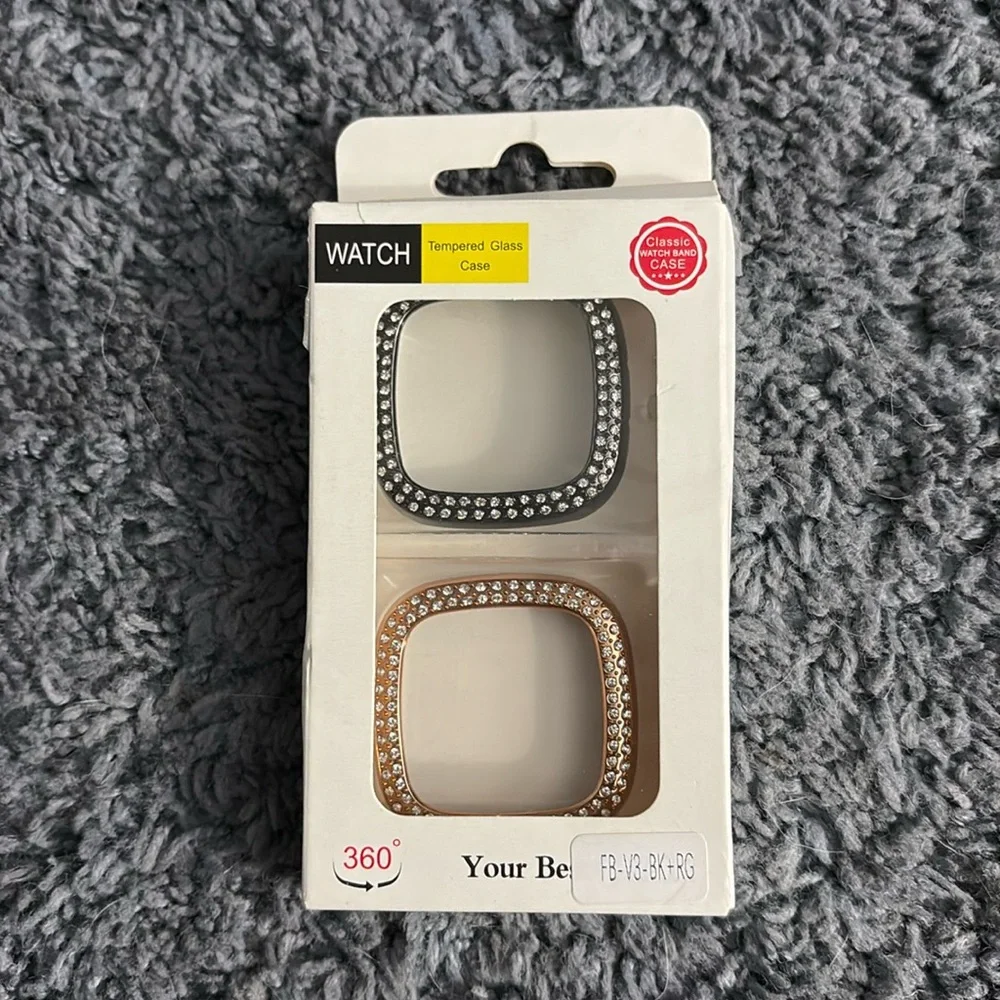 NWT set of 2 tempered glass case for 360degrees watch